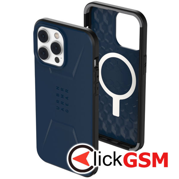 Husa Civilian bleumarin Apple iPhone 15 Pro ile