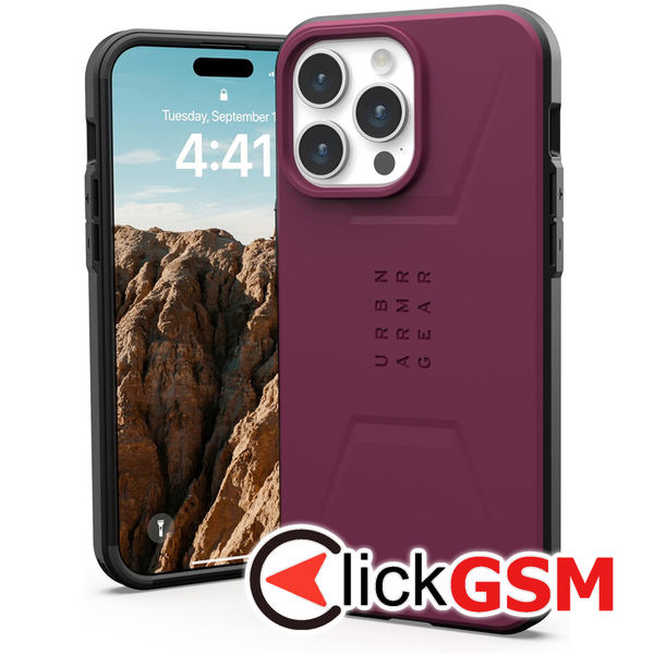 Husa Civilian bordo Apple iPhone 15 Pro ilf