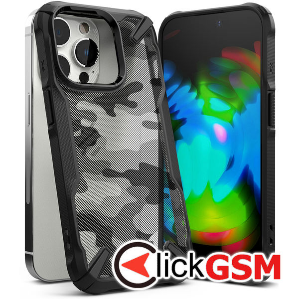 Husa Fusion negru-camuflaj Apple iPhone 14 Pro Max 6ne