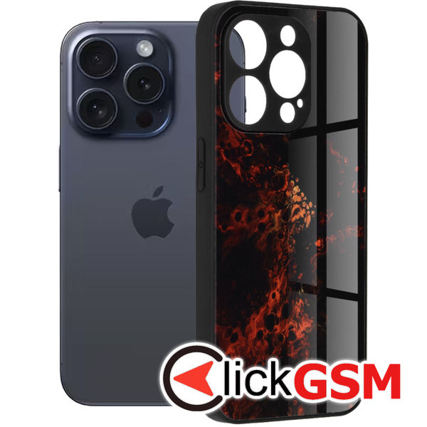 Husa Glaze rosu Apple iPhone 15 Pro 3oa