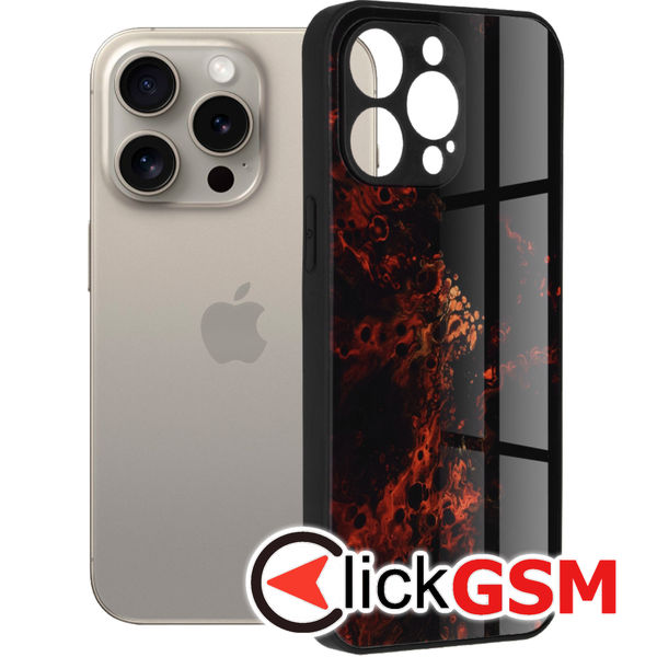 Husa Glaze rosu Apple iPhone 15 Pro Max 3oi