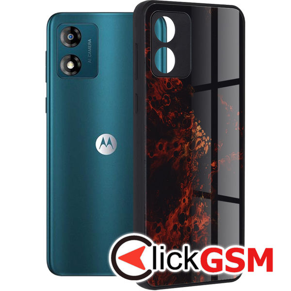 Husa Glaze rosu Motorola Moto E13 424