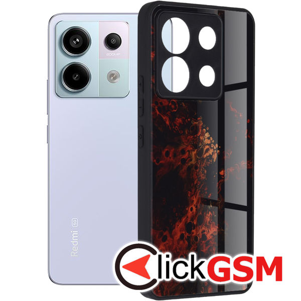 Husa Glaze rosu Xiaomi Redmi Note 13 Pro 7yt