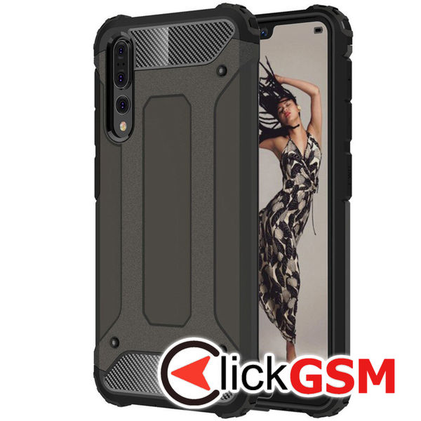 Husa Hybrid Armor negru Huawei P20 Pro 7ir