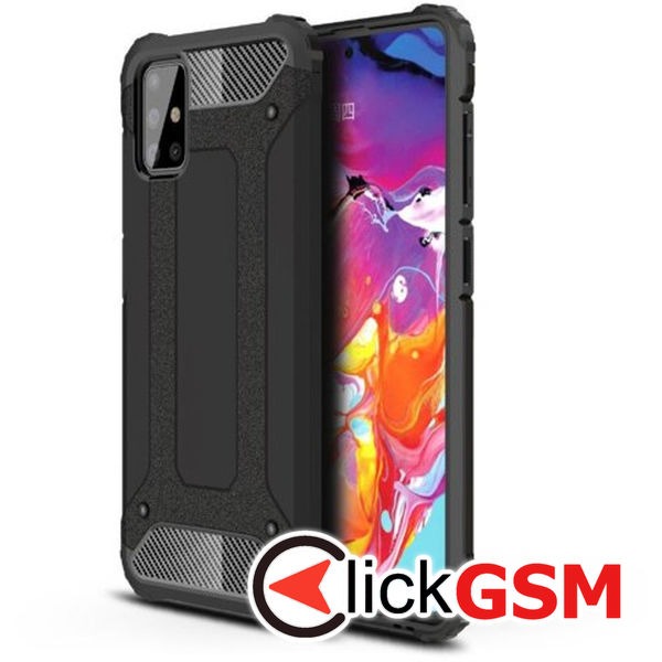 Husa Hybrid Armor negru Samsung Galaxy A71 5at