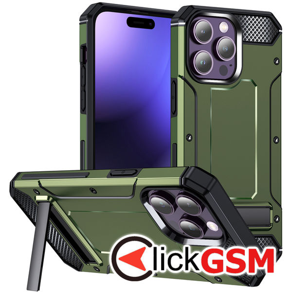 Husa Hybrid Armor verde Apple iPhone 15 Pro Max 3z1