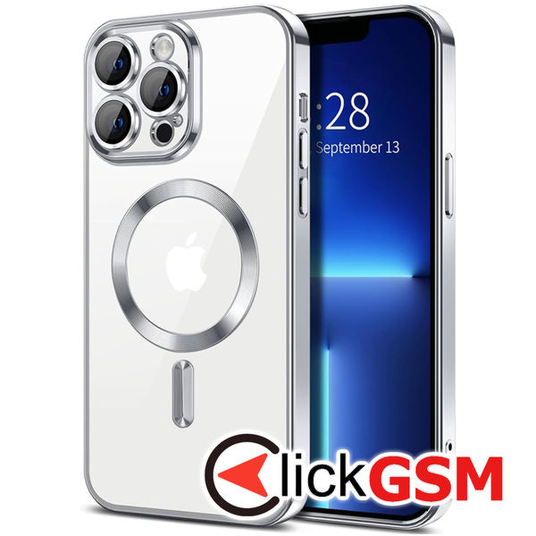 Husa Luxury Crystal argintiu Apple iPhone 13 Pro 9nd