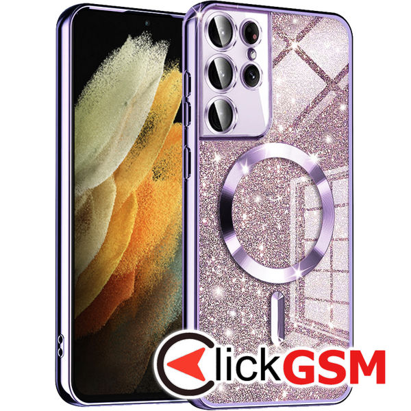 Husa Luxury Crystal movdeschis Samsung Galaxy S21 Ultra 5G arx