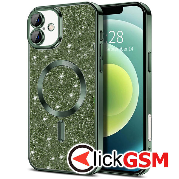 Husa Luxury Glitter verde Apple iPhone 16 gkx