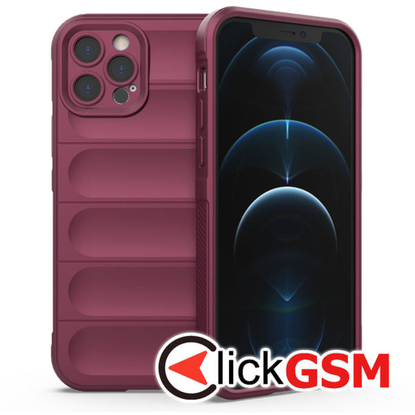 Husa Magic Shield bordo Apple iPhone 12 Pro 6ax