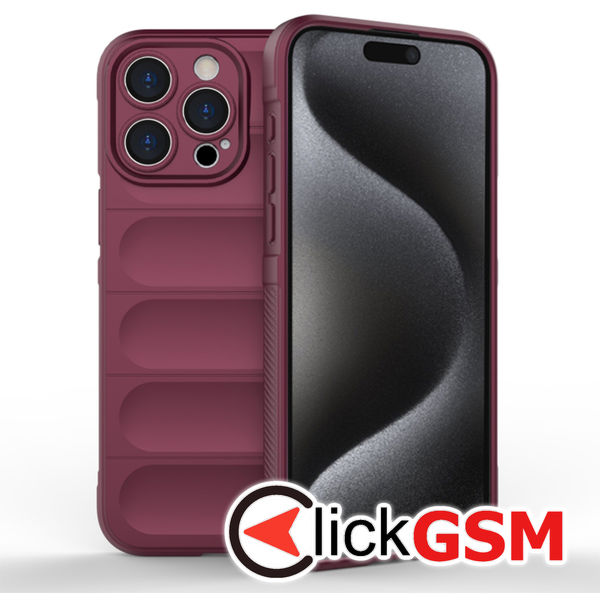 Husa Magic Shield bordo Apple iPhone 15 Pro Max 71o