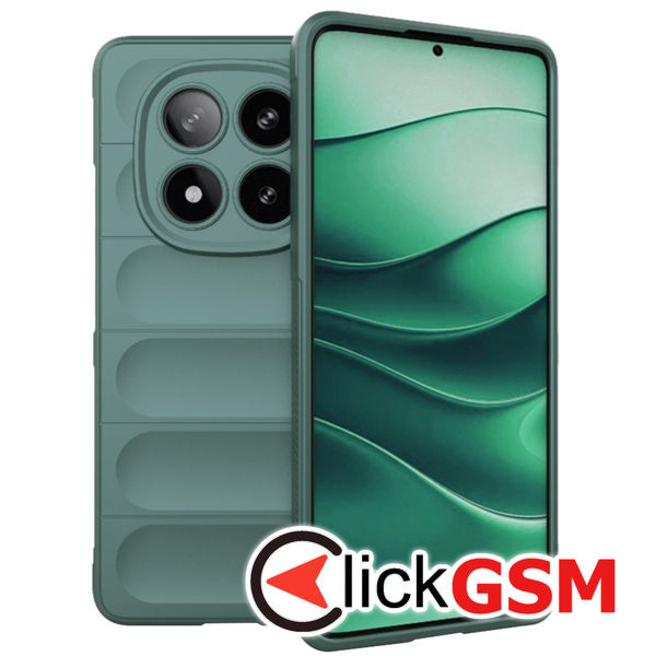 Husa Magic Shield verde Xiaomi Redmi Note 14 Pro d88