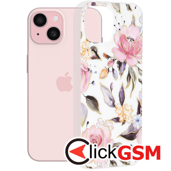 Husa Marble alb Apple iPhone 15 3pg