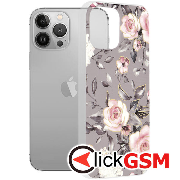 Husa Marble gri Apple iPhone 13 Pro Max bsd