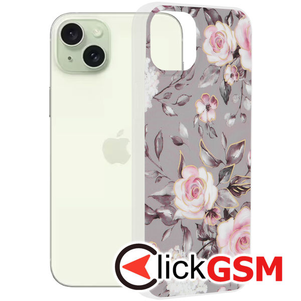 Husa Marble gri Apple iPhone 15 Plus 3pu