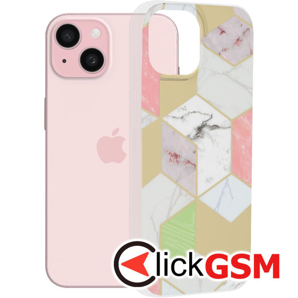 Husa Marble mov Apple iPhone 15 3pl