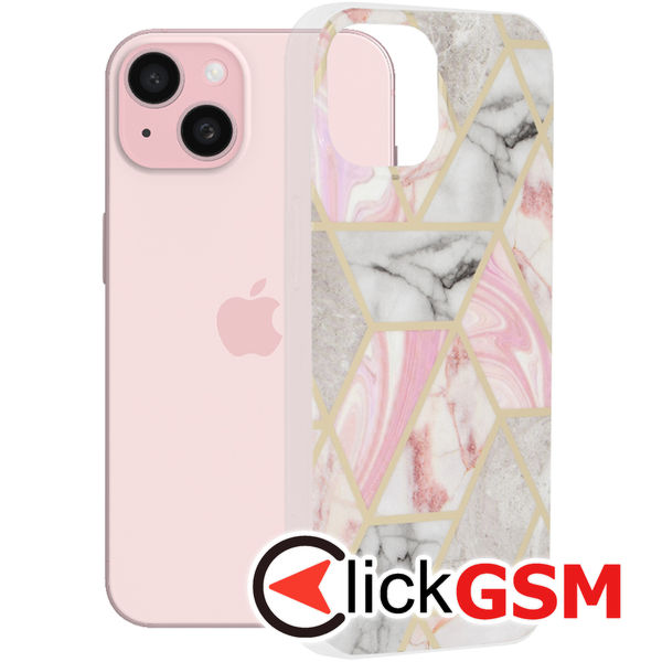 Husa Marble roz Apple iPhone 15 3ph