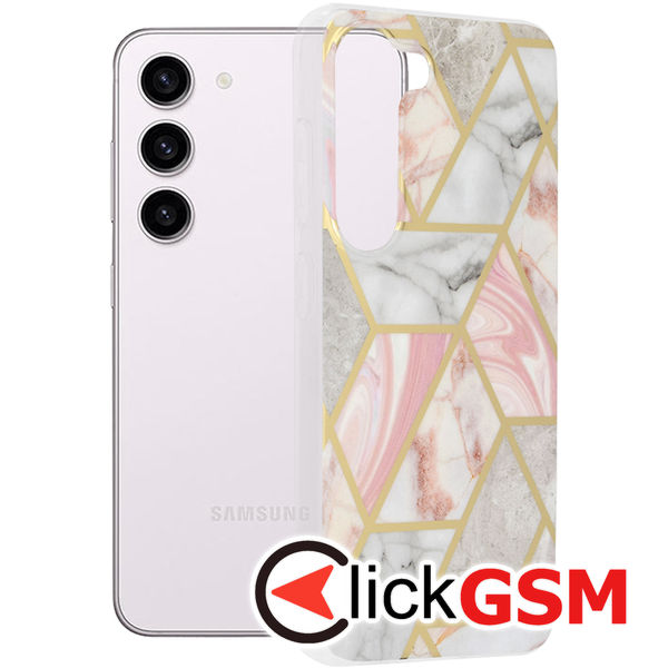 Husa Marble roz Samsung Galaxy S23 dw6