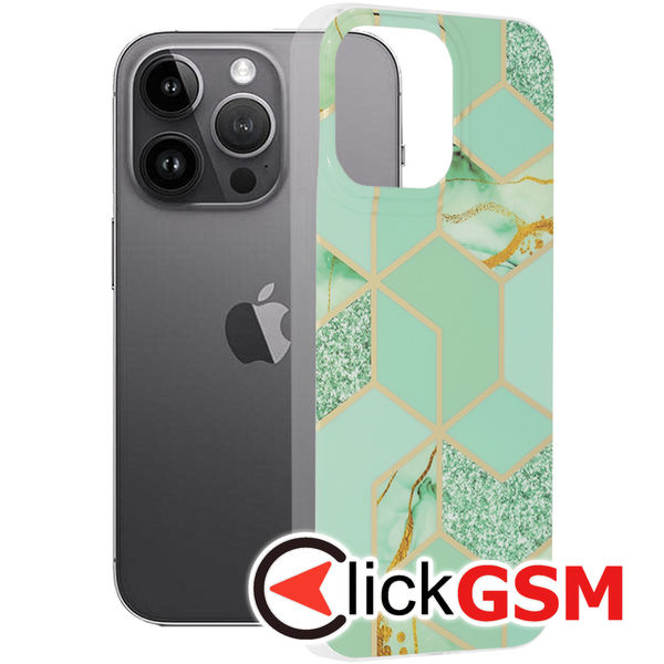 Husa Marble verde Apple iPhone 14 Pro Max 6o0