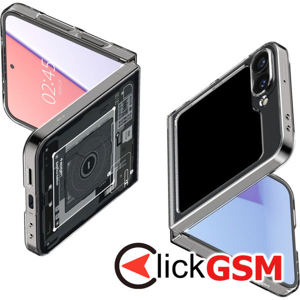 Husa  negru-transparenta Samsung Galaxy Z Flip6 esm