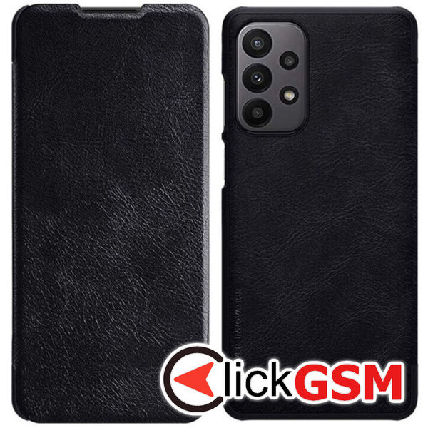 Husa Qin Leather  negru Apple iPhone 16 ggn