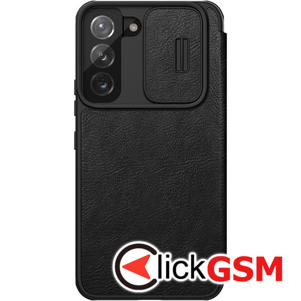 Husa Qin Leather  negru Samsung Galaxy S22+ 5ma