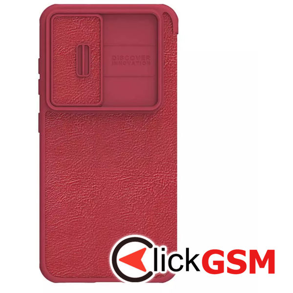 Husa Qin Leather  rosu Samsung Galaxy S23 a1x