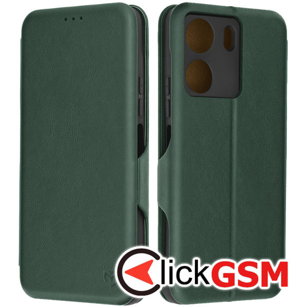 Husa Safe Wallet verde Xiaomi Redmi 13C 4G g6r