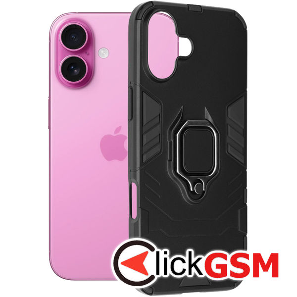 Husa Silicone Shield negru Apple iPhone 16 Plus g8w