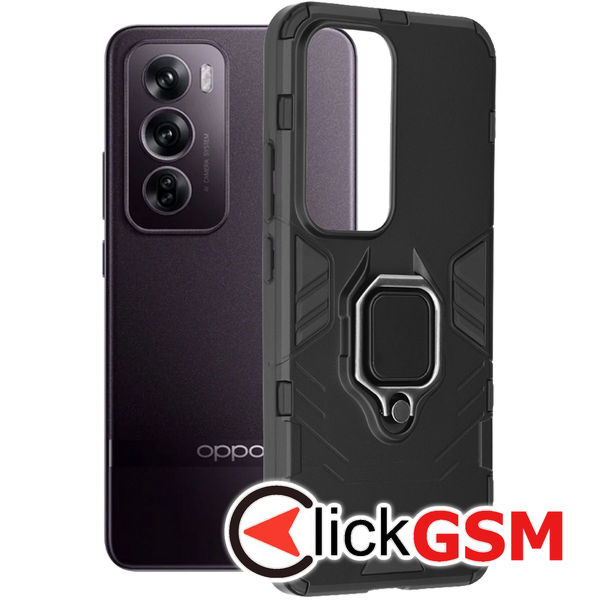 Husa Silicone Shield negru Oppo Reno12 Pro ega