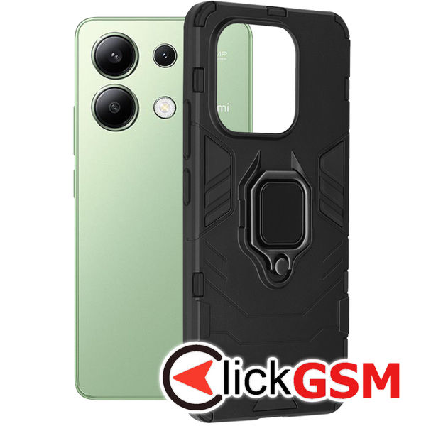 Husa Silicone Shield negru Xiaomi Redmi Note 13 4G 38o