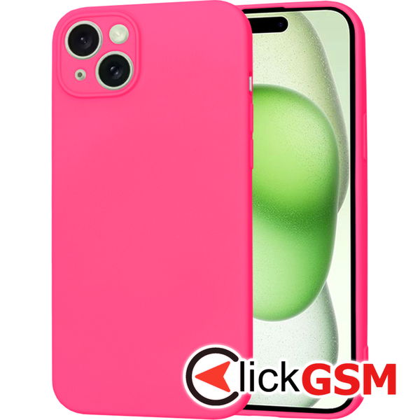 Husa SoftFlex fucsia Apple iPhone 15 Plus i7e