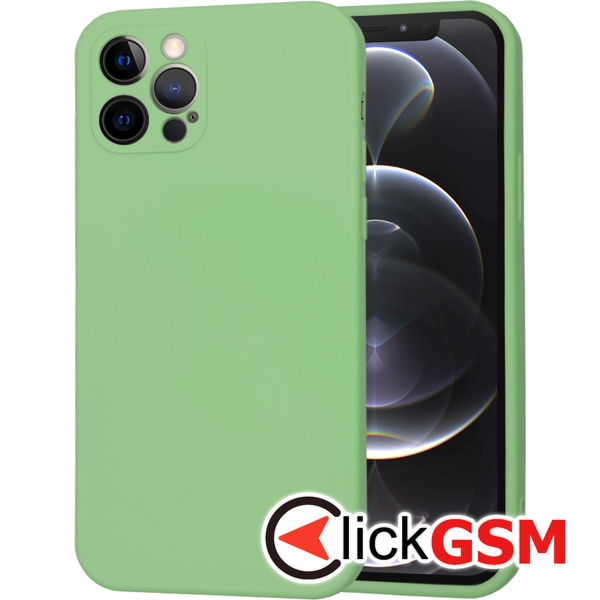 Husa SoftFlex verde deschis Apple iPhone 12 Pro i3b