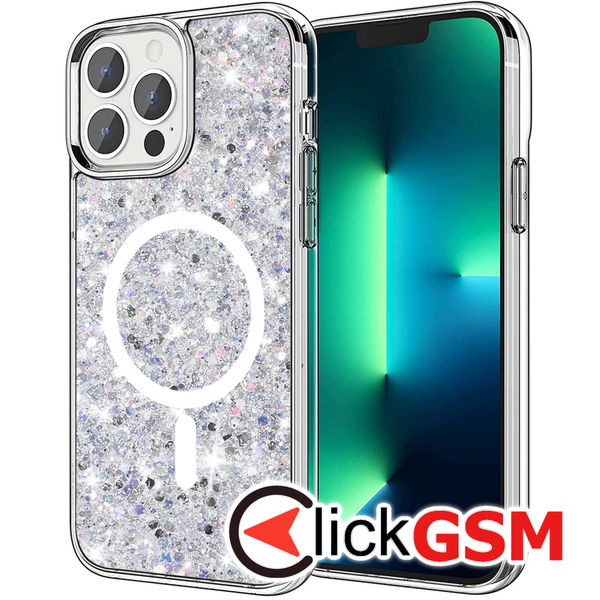 Husa Sparkly Glitter  alb Apple iPhone 13 Pro 9iw