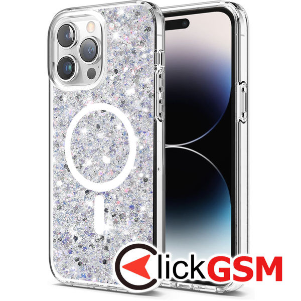 Husa Sparkly Glitter  alb Apple iPhone 14 Pro 9jg