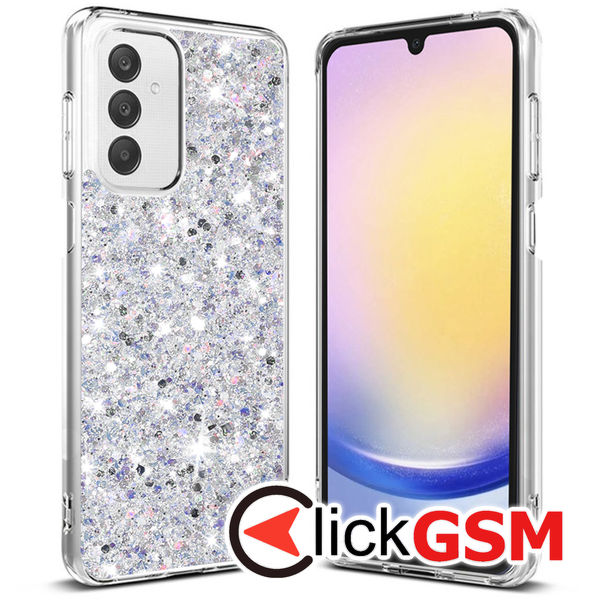 Husa Sparkly Glitter  alb Samsung Galaxy A25 9kz