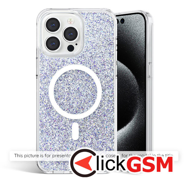 Husa Sparkly Glitter  alb Xiaomi Redmi Note 13 5G fs8