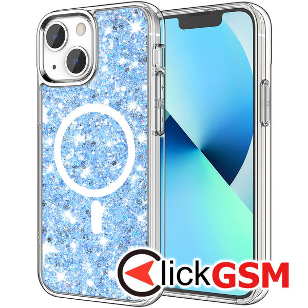 Husa Sparkly Glitter  bleu Apple iPhone 13 9it