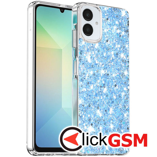 Accesoriu Husa Sparkly Glitter  Bleu Samsung Galaxy A06