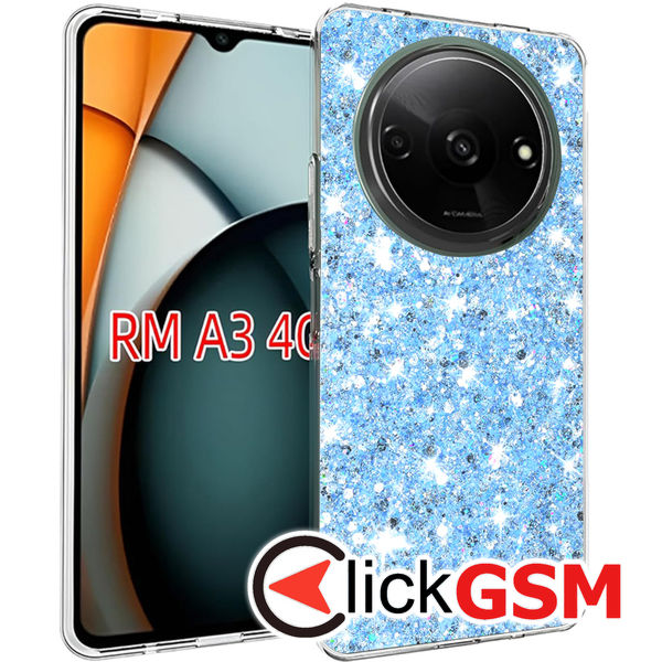 Husa Sparkly Glitter  bleu Xiaomi Redmi A3 9m4