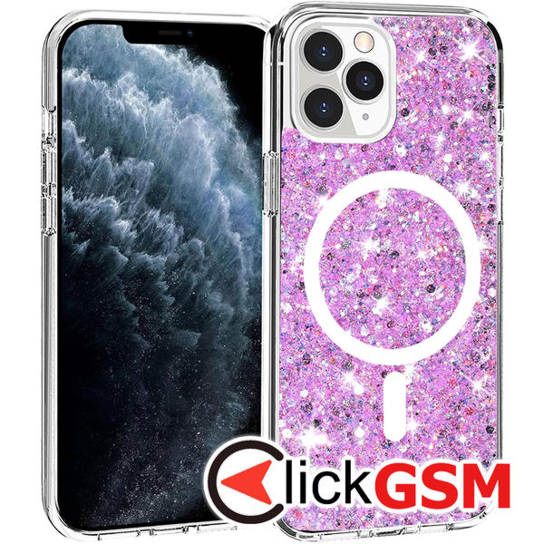 Husa Sparkly Glitter  magenta Apple iPhone 11 Pro Max 9ig