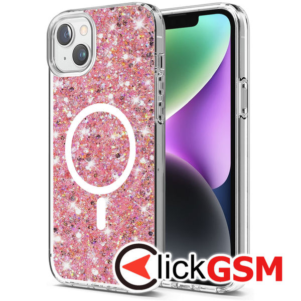 Husa Sparkly Glitter  magenta Apple iPhone 14 Plus 9jf