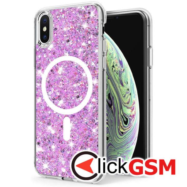 Husa Sparkly Glitter  magenta Apple iPhone XS Max 9i6