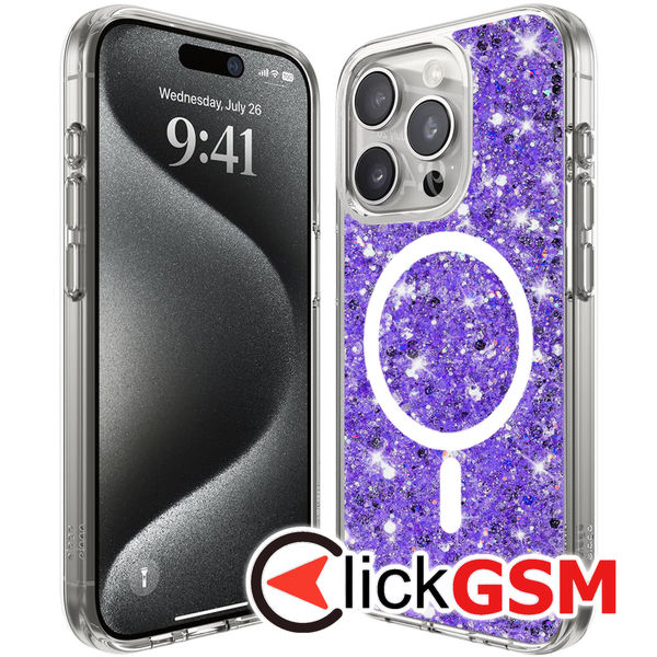 Husa Sparkly Glitter  mov Apple iPhone 15 Pro 9jy