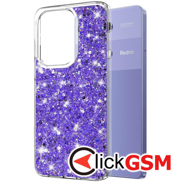 Husa Sparkly Glitter  mov Xiaomi Redmi Note 13 Pro 4G btn