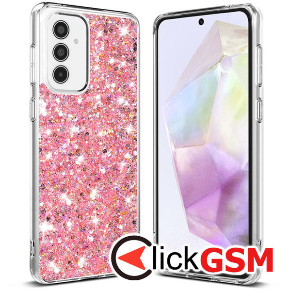 Husa Sparkly Glitter  roz Samsung Galaxy A35 9kb