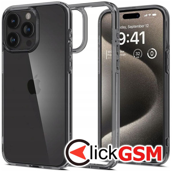 Husa Ultra Hybrid  gri Apple iPhone 15 Pro 6xv