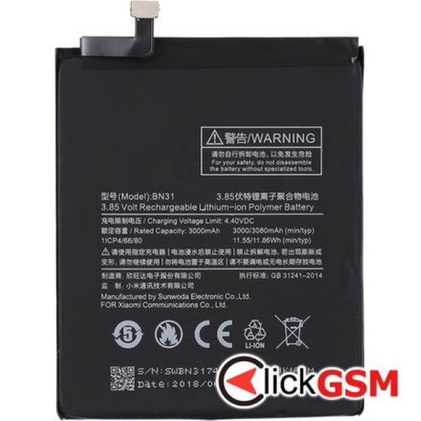 Fix Acumulator Xiaomi Mi 5x