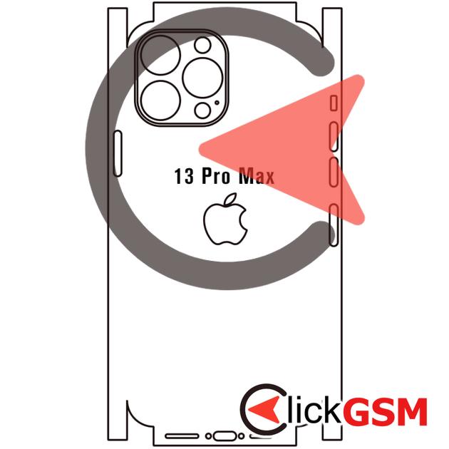 Folie Protectie Completa Spate Skin Carbon Apple iPhone 13 Pro Max