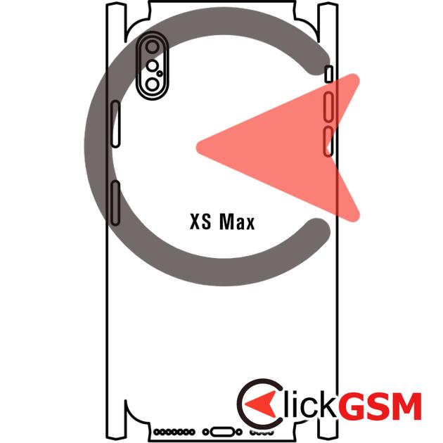 Folie Protectie Completa Spate Skin Carbon Apple iPhone XS Max 443